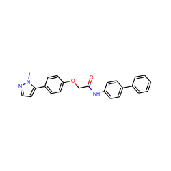 Cn1nccc1-c1ccc(OCC(=O)Nc2ccc(-c3ccccc3)cc2)cc1 ZINC001772620607