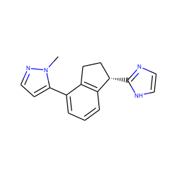 Cn1nccc1-c1cccc2c1CC[C@@H]2c1ncc[nH]1 ZINC000029048227