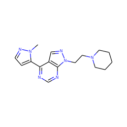 Cn1nccc1-c1ncnc2c1cnn2CCN1CCCCC1 ZINC000207162467