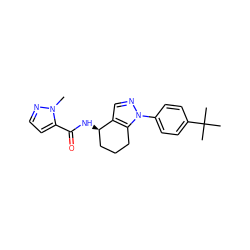 Cn1nccc1C(=O)N[C@@H]1CCCc2c1cnn2-c1ccc(C(C)(C)C)cc1 ZINC000012050016