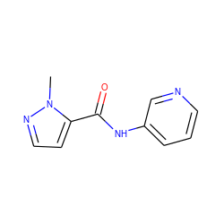 Cn1nccc1C(=O)Nc1cccnc1 ZINC000000138552