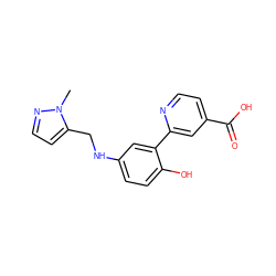 Cn1nccc1CNc1ccc(O)c(-c2cc(C(=O)O)ccn2)c1 ZINC000653717855