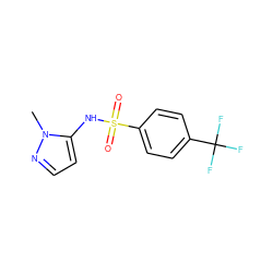 Cn1nccc1NS(=O)(=O)c1ccc(C(F)(F)F)cc1 ZINC000033631897