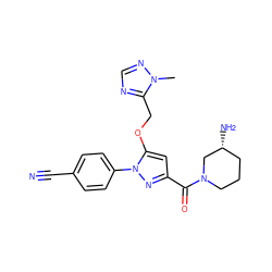 Cn1ncnc1COc1cc(C(=O)N2CCC[C@@H](N)C2)nn1-c1ccc(C#N)cc1 ZINC001772623958