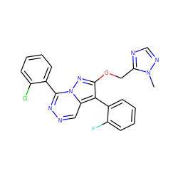 Cn1ncnc1COc1nn2c(-c3ccccc3Cl)nncc2c1-c1ccccc1F ZINC000036088280