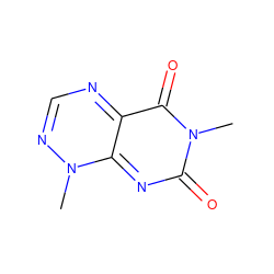 Cn1ncnc2c(=O)n(C)c(=O)nc1-2 ZINC000000342245