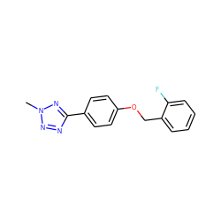 Cn1nnc(-c2ccc(OCc3ccccc3F)cc2)n1 ZINC000000193681