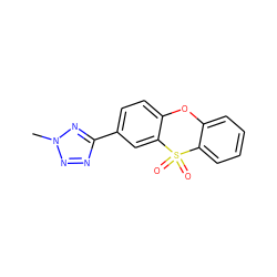 Cn1nnc(-c2ccc3c(c2)S(=O)(=O)c2ccccc2O3)n1 ZINC000013755839