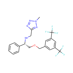 Cn1nnc(CN[C@H](COCc2cc(C(F)(F)F)cc(C(F)(F)F)c2)c2ccccc2)n1 ZINC000027642968