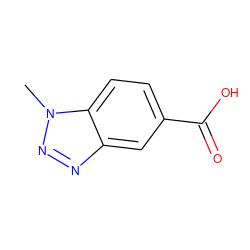 Cn1nnc2cc(C(=O)O)ccc21 ZINC000000158983