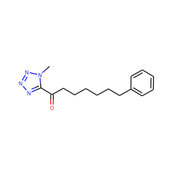 Cn1nnnc1C(=O)CCCCCCc1ccccc1 ZINC000040835619