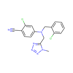 Cn1nnnc1CN(Cc1ccccc1Cl)c1ccc(C#N)c(Cl)c1 ZINC000043019248