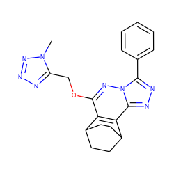 Cn1nnnc1COc1nn2c(-c3ccccc3)nnc2c2c1C1CCC2CC1 ZINC000013610475