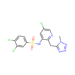 Cn1nnnc1Cc1ncc(Cl)cc1NS(=O)(=O)c1ccc(Cl)c(Cl)c1 ZINC000034603829