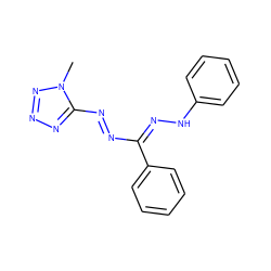 Cn1nnnc1N=N/C(=N/Nc1ccccc1)c1ccccc1 ZINC000254077725