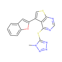 Cn1nnnc1Sc1ncnc2scc(-c3cc4ccccc4o3)c12 ZINC000036380211