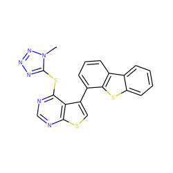 Cn1nnnc1Sc1ncnc2scc(-c3cccc4c3sc3ccccc34)c12 ZINC000036380201