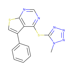 Cn1nnnc1Sc1ncnc2scc(-c3ccccc3)c12 ZINC000003316470