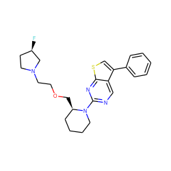 F[C@@H]1CCN(CCOC[C@@H]2CCCCN2c2ncc3c(-c4ccccc4)csc3n2)C1 ZINC000653679828