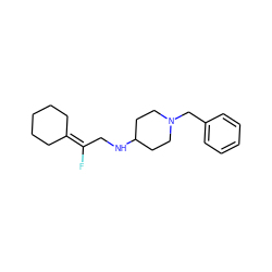 FC(CNC1CCN(Cc2ccccc2)CC1)=C1CCCCC1 ZINC000013611603