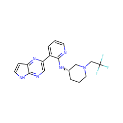 FC(F)(F)CN1CCC[C@H](Nc2ncccc2-c2cnc3[nH]ccc3n2)C1 ZINC000168590553