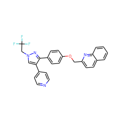 FC(F)(F)Cn1cc(-c2ccncc2)c(-c2ccc(OCc3ccc4ccccc4n3)cc2)n1 ZINC000035998548