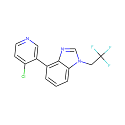 FC(F)(F)Cn1cnc2c(-c3cnccc3Cl)cccc21 ZINC000095562784