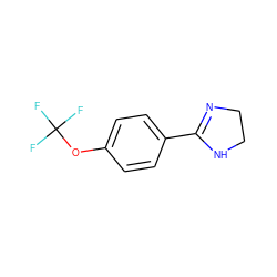 FC(F)(F)Oc1ccc(C2=NCCN2)cc1 ZINC000013805933