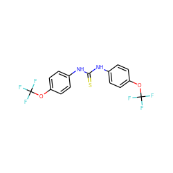 FC(F)(F)Oc1ccc(NC(=S)Nc2ccc(OC(F)(F)F)cc2)cc1 ZINC000013659127