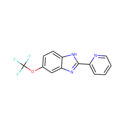 FC(F)(F)Oc1ccc2[nH]c(-c3ccccn3)nc2c1 ZINC000113262997