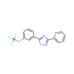 FC(F)(F)Oc1cccc(-c2nc(-c3ccccn3)no2)c1 ZINC000034045619