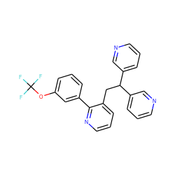 FC(F)(F)Oc1cccc(-c2ncccc2CC(c2cccnc2)c2cccnc2)c1 ZINC000114777637