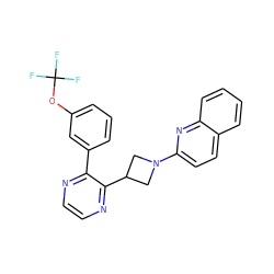 FC(F)(F)Oc1cccc(-c2nccnc2C2CN(c3ccc4ccccc4n3)C2)c1 ZINC000139356895