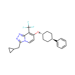 FC(F)(F)c1c(O[C@H]2CC[C@H](c3ccccc3)CC2)ccn2c(CC3CC3)nnc12 ZINC001772608388