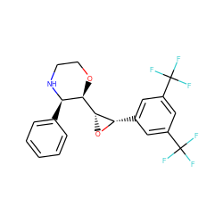 FC(F)(F)c1cc([C@@H]2O[C@@H]2[C@@H]2OCCN[C@@H]2c2ccccc2)cc(C(F)(F)F)c1 ZINC000029552724