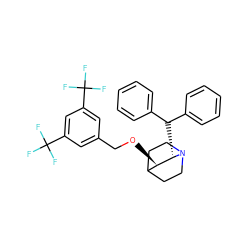 FC(F)(F)c1cc(CO[C@@H]2C3CCN(CC3)[C@H]2C(c2ccccc2)c2ccccc2)cc(C(F)(F)F)c1 ZINC000003780979