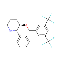 FC(F)(F)c1cc(CO[C@@H]2CCCN[C@H]2c2ccccc2)cc(C(F)(F)F)c1 ZINC000002386777