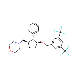 FC(F)(F)c1cc(CO[C@H]2CC[C@@H](CN3CCOCC3)[C@@H]2c2ccccc2)cc(C(F)(F)F)c1 ZINC000036324293