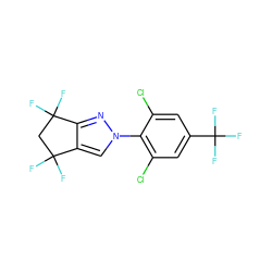 FC(F)(F)c1cc(Cl)c(-n2cc3c(n2)C(F)(F)CC3(F)F)c(Cl)c1 ZINC000028572254