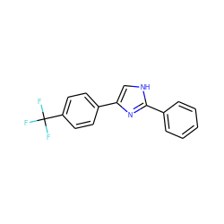 FC(F)(F)c1ccc(-c2c[nH]c(-c3ccccc3)n2)cc1 ZINC000040876269