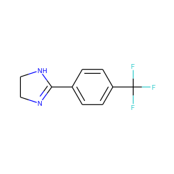 FC(F)(F)c1ccc(C2=NCCN2)cc1 ZINC000013806039