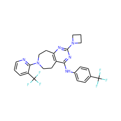 FC(F)(F)c1ccc(Nc2nc(N3CCC3)nc3c2CCN(c2ncccc2C(F)(F)F)CC3)cc1 ZINC000064559184