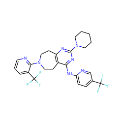 FC(F)(F)c1ccc(Nc2nc(N3CCCCC3)nc3c2CCN(c2ncccc2C(F)(F)F)CC3)nc1 ZINC000064549958