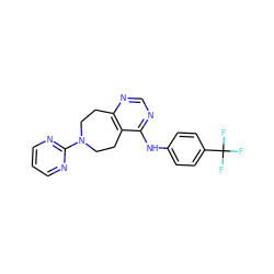 FC(F)(F)c1ccc(Nc2ncnc3c2CCN(c2ncccn2)CC3)cc1 ZINC000064559311