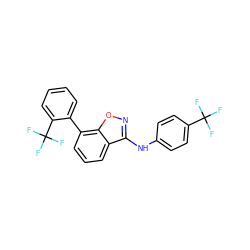 FC(F)(F)c1ccc(Nc2noc3c(-c4ccccc4C(F)(F)F)cccc23)cc1 ZINC000045302220