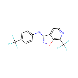 FC(F)(F)c1ccc(Nc2noc3c(C(F)(F)F)nccc23)cc1 ZINC000045300453