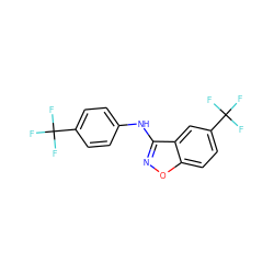 FC(F)(F)c1ccc(Nc2noc3ccc(C(F)(F)F)cc23)cc1 ZINC000045261773