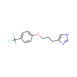 FC(F)(F)c1ccc(OCCCc2c[nH]cn2)cc1 ZINC000001536440