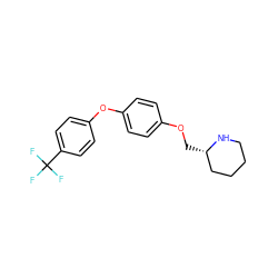 FC(F)(F)c1ccc(Oc2ccc(OC[C@H]3CCCCN3)cc2)cc1 ZINC000049113632