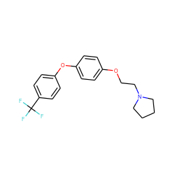 FC(F)(F)c1ccc(Oc2ccc(OCCN3CCCC3)cc2)cc1 ZINC000071330114